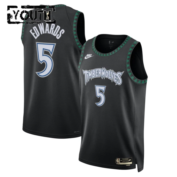 Maglia Minnesota Timberwolves Anthony Edwards Classic Edition 2025-26 Swingman Nero - Bambino