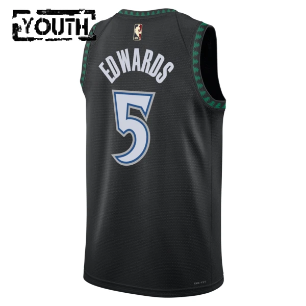 Maglia Minnesota Timberwolves Anthony Edwards Classic Edition 2025-26 Swingman Nero - Bambino