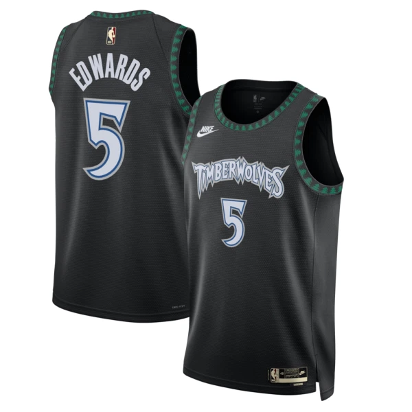 Maglia Minnesota Timberwolves Anthony Edwards Classic Edition 2025-26 Swingman Nero - Uomo