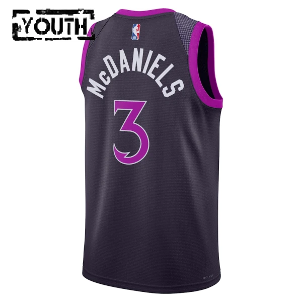 Maglia Minnesota Timberwolves Jaden Mcdaniels City Edition 2025-26 Swingman Nero - Bambino