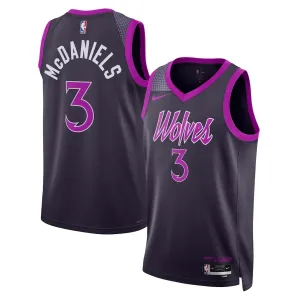 Maglia Minnesota Timberwolves Jaden Mcdaniels City Edition 2025-26 Swingman Nero - Uomo