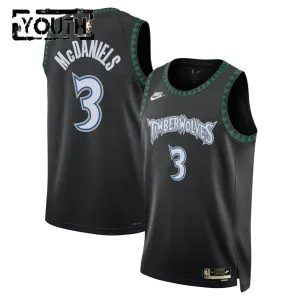 Maglia Minnesota Timberwolves Jaden Mcdaniels Classic Edition 2025-26 Swingman Nero - Bambino