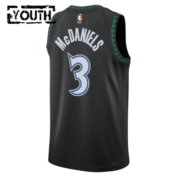 Maglia Minnesota Timberwolves Jaden Mcdaniels Classic Edition 2025-26 Swingman Nero - Bambino
