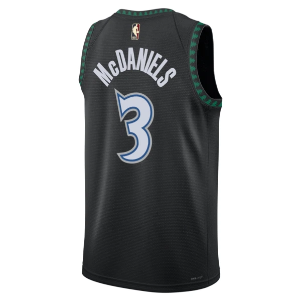 Maglia Minnesota Timberwolves Jaden Mcdaniels Classic Edition 2025-26 Swingman Nero - Uomo