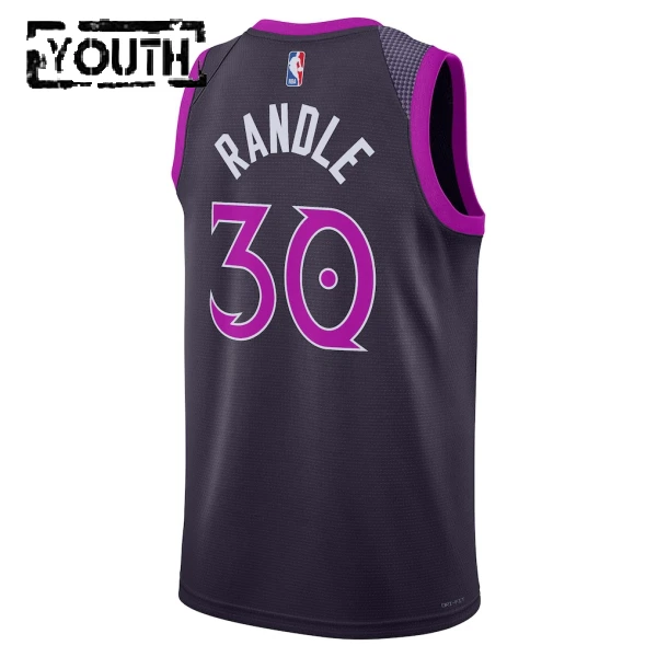 Maglia Minnesota Timberwolves Julius Randle City Edition 2025-26 Swingman Nero - Bambino