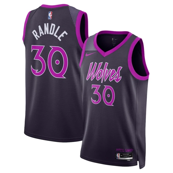 Maglia Minnesota Timberwolves Julius Randle City Edition 2025-26 Swingman Nero - Uomo