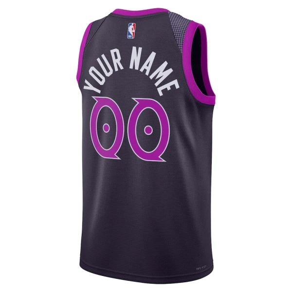 Maglia Minnesota Timberwolves Personalizzata City Edition 2025-26 Swingman Nero - Uomo