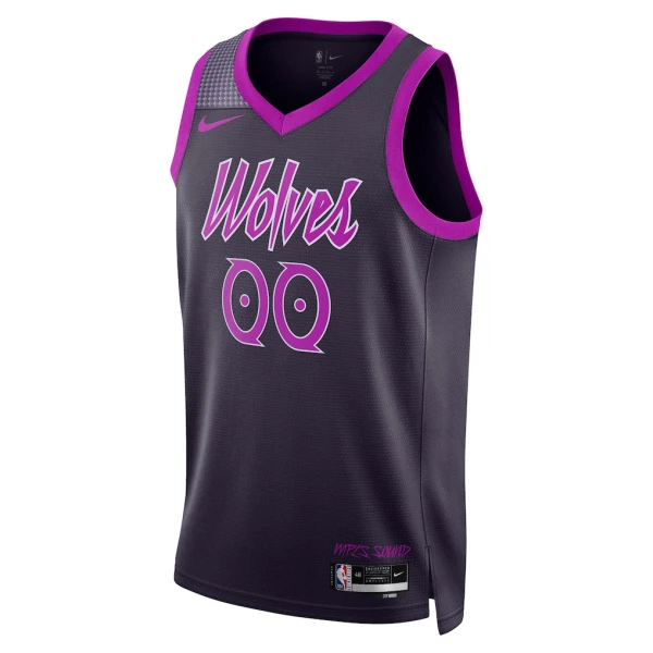 Maglia Minnesota Timberwolves Personalizzata City Edition 2025-26 Swingman Nero - Uomo