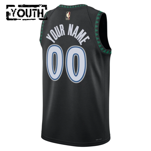 Maglia Minnesota Timberwolves Personalizzata Classic Edition 2025-26 Swingman Nero - Bambino