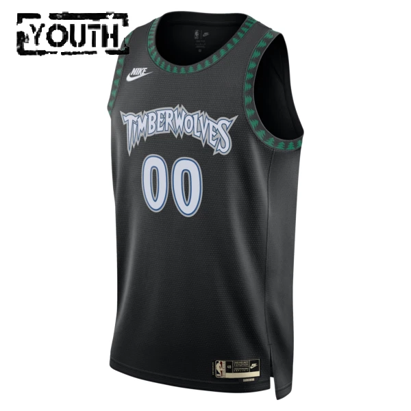Maglia Minnesota Timberwolves Personalizzata Classic Edition 2025-26 Swingman Nero - Bambino