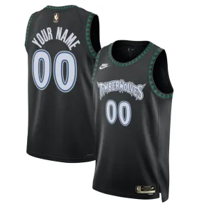 Maglia Minnesota Timberwolves Personalizzata Classic Edition 2025-26 Swingman Nero - Uomo
