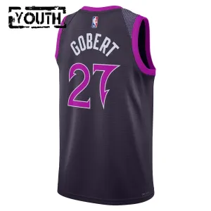Maglia Minnesota Timberwolves Rudy Gobert City Edition 2025-26 Swingman Nero - Bambino