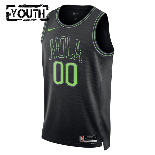 Maglia New Orleans Pelicans Personalizzata City Edition 2025-26 Swingman Nero - Bambino