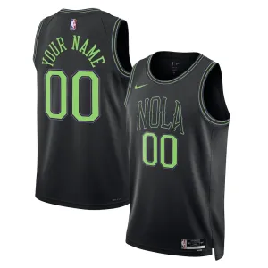 Maglia New Orleans Pelicans Personalizzata City Edition 2025-26 Swingman Nero - Uomo