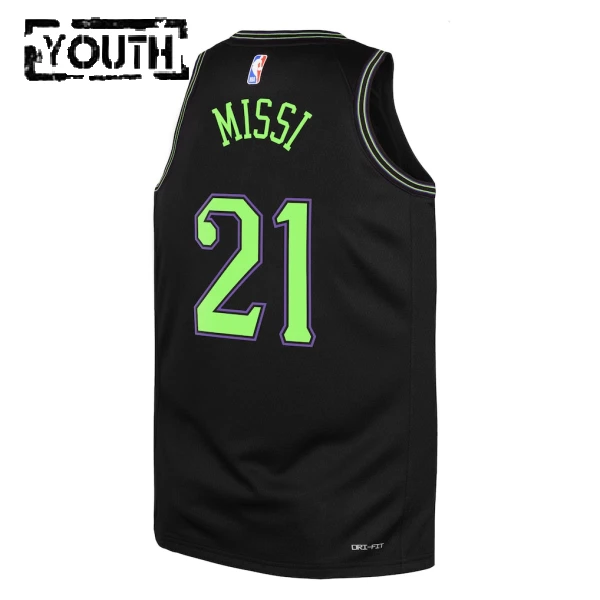 Maglia New Orleans Pelicans Yves Missi City Edition 2025-26 Swingman Nero - Bambino