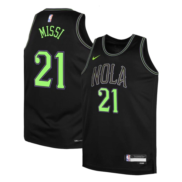 Maglia New Orleans Pelicans Yves Missi City Edition 2025-26 Swingman Nero - Uomo