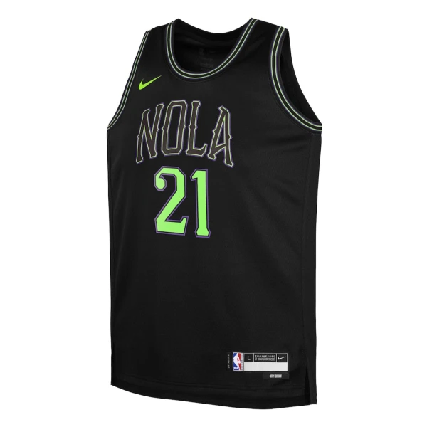 Maglia New Orleans Pelicans Yves Missi City Edition 2025-26 Swingman Nero - Uomo