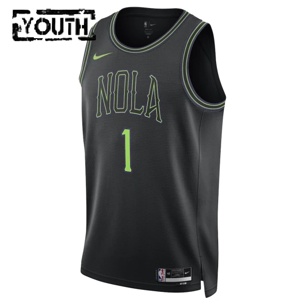 Maglia New Orleans Pelicans Zion Williamson City Edition 2025-26 Swingman Nero - Bambino