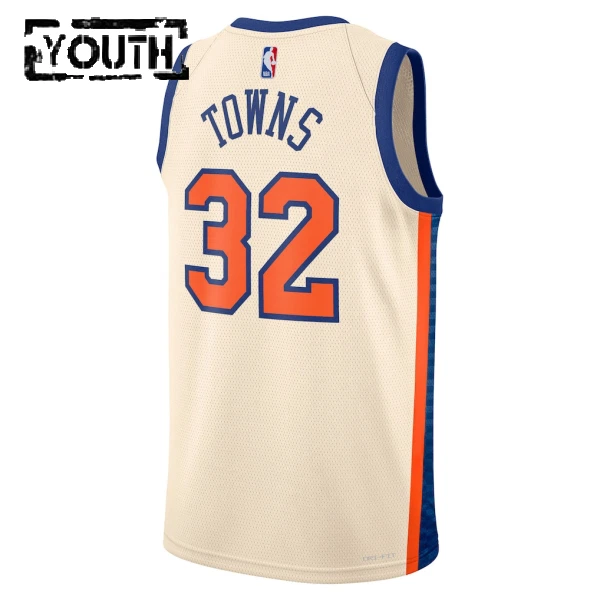 Maglia New York Knicks Karl Anthony Towns City Edition 2025-26 Swingman Bianco - Bambino