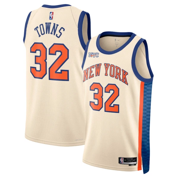 Maglia New York Knicks Karl Anthony Towns City Edition 2025-26 Swingman Bianco - Uomo