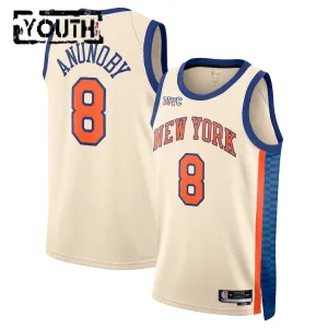 Maglia New York Knicks Og Anunoby City Edition 2025-26 Swingman Bianco - Bambino