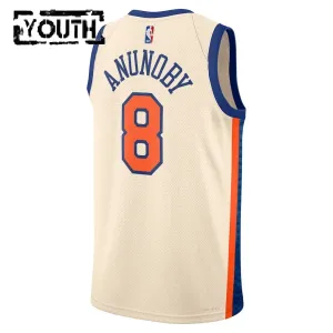 Maglia New York Knicks Og Anunoby City Edition 2025-26 Swingman Bianco - Bambino