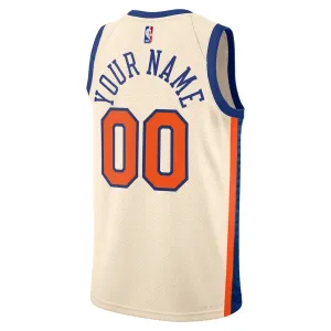 Maglia New York Knicks Personalizzata City Edition 2025-26 Swingman Bianco - Uomo