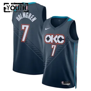Maglia Oklahoma City Thunder Chet Holmgren City Edition 2025-26 Swingman Nero - Bambino