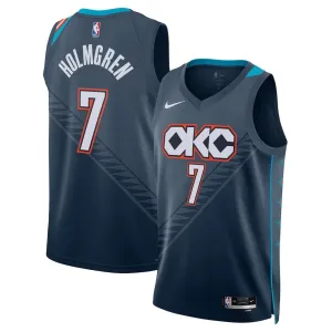Maglia Oklahoma City Thunder Chet Holmgren City Edition 2025-26 Swingman Nero - Uomo Maglia Oklahoma City Thunder Chet Holmgren City Edition 2025-26 Swingman Nero - Uomo