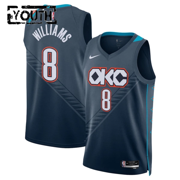Maglia Oklahoma City Thunder Jalen Williams City Edition 2025-26 Swingman Nero - Bambino Maglia Oklahoma City Thunder Jalen Williams City Edition 2025-26 Swingman Nero - Bambino