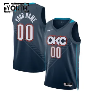 Maglia Oklahoma City Thunder Personalizzata City Edition 2025-26 Swingman Nero - Bambino Maglia Oklahoma City Thunder Personalizzata City Edition 2025-26 Swingman Nero - Bambino