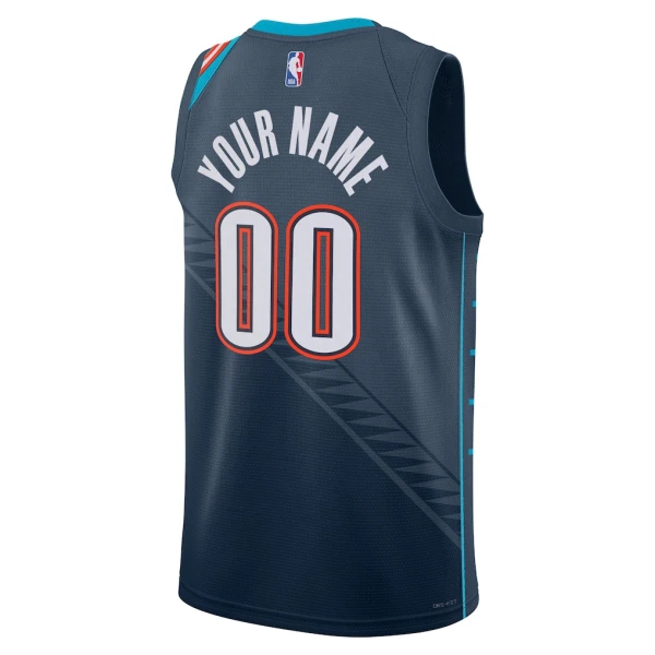 Maglia Oklahoma City Thunder Personalizzata City Edition 2025-26 Swingman Nero - Uomo