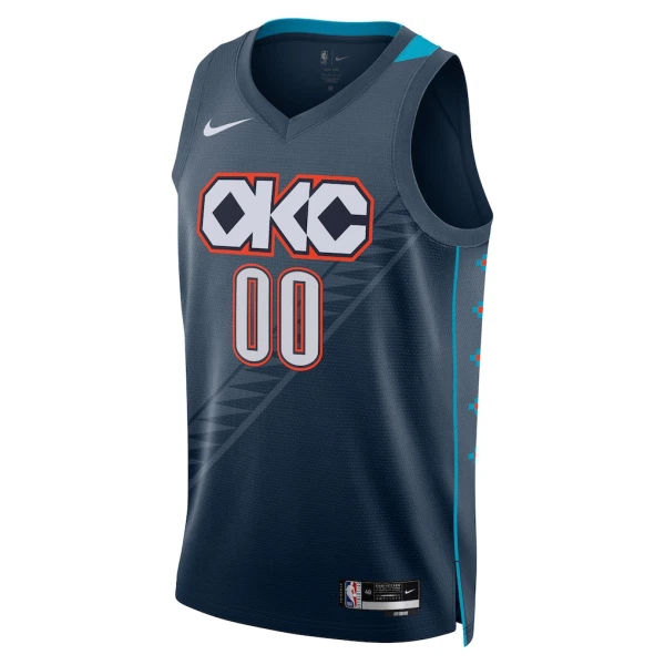 Maglia Oklahoma City Thunder Personalizzata City Edition 2025-26 Swingman Nero - Uomo