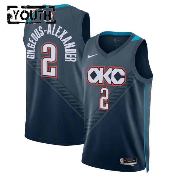 Maglia Oklahoma City Thunder Shai Gilgeous Alexander City Edition 2025-26 Swingman Nero - Bambino Maglia Oklahoma City Thunder Shai Gilgeous Alexander City Edition 2025-26 Swingman Nero - Bambino