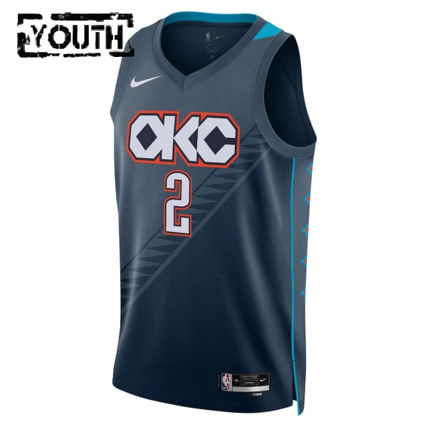 Maglia Oklahoma City Thunder Shai Gilgeous Alexander City Edition 2025-26 Swingman Nero - Bambino