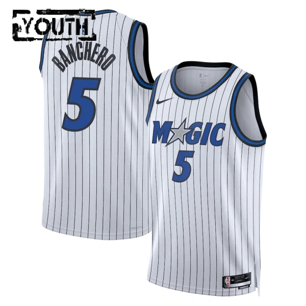 Maglia Orlando Magic Paolo Banchero Association Edition 2025-26 Swingman Bianco - Bambino