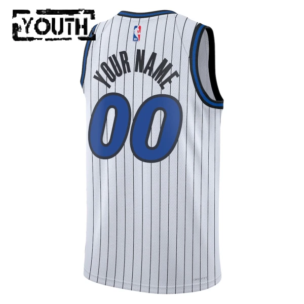 Maglia Orlando Magic Personalizzata Association Edition 2025-26 Swingman Bianco - Bambino