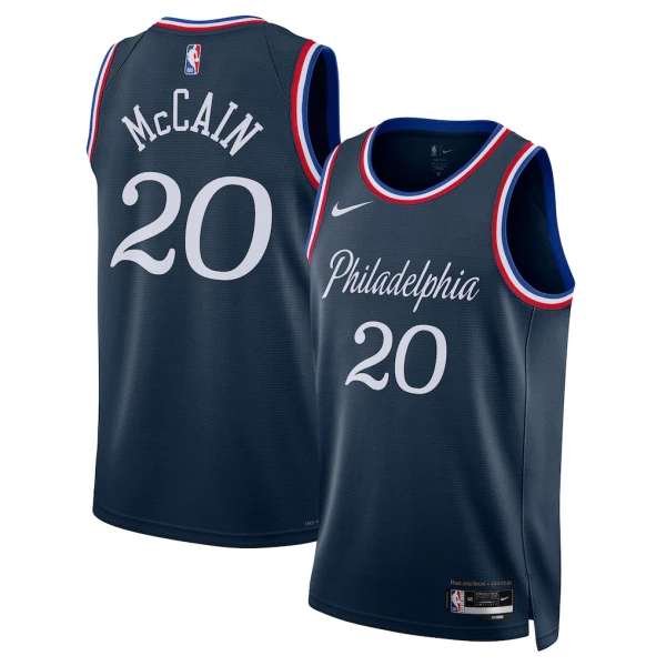 Maglia Philadelphia 76ers Jared Mccain City Edition 2025-26 Swingman Navy - Uomo
