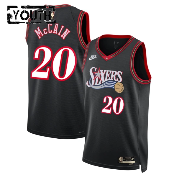 Maglia Philadelphia 76ers Jared Mccain Classic Edition 2025-26 Swingman Nero - Bambino