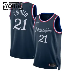 Maglia Philadelphia 76ers Joel Embiid City Edition 2025-26 Swingman Navy - Bambino