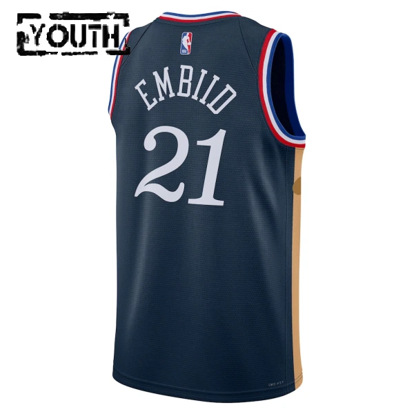 Maglia Philadelphia 76ers Joel Embiid City Edition 2025-26 Swingman Navy - Bambino