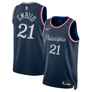 Maglia Philadelphia 76ers Joel Embiid City Edition 2025-26 Swingman Navy - Uomo