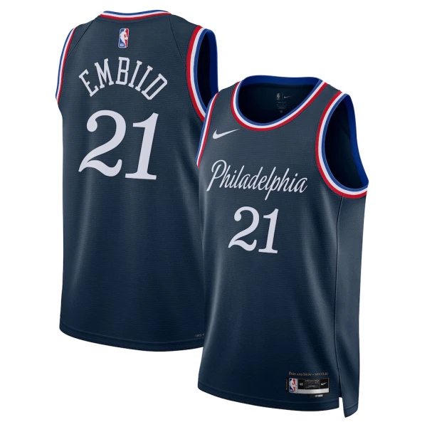 Maglia Philadelphia 76ers Joel Embiid City Edition 2025-26 Swingman Navy - Uomo