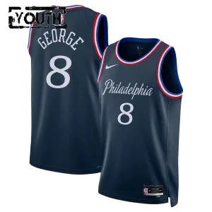 Maglia Philadelphia 76ers Paul George City Edition 2025-26 Swingman Navy - Bambino