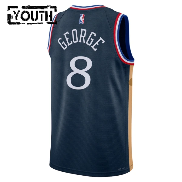 Maglia Philadelphia 76ers Paul George City Edition 2025-26 Swingman Navy - Bambino