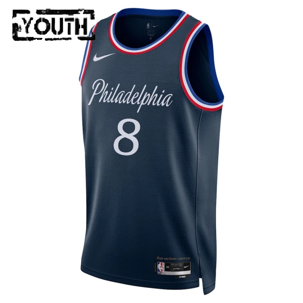 Maglia Philadelphia 76ers Paul George City Edition 2025-26 Swingman Navy - Bambino