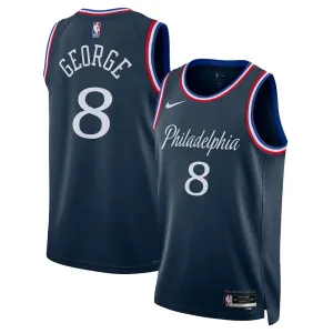 Maglia Philadelphia 76ers Paul George City Edition 2025-26 Swingman Navy - Uomo