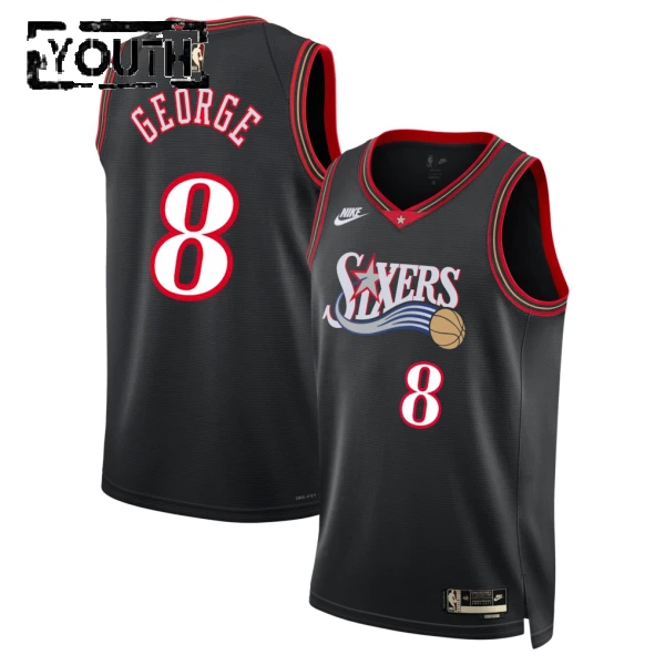 Maglia Philadelphia 76ers Paul George Classic Edition 2025-26 Swingman Nero - Bambino