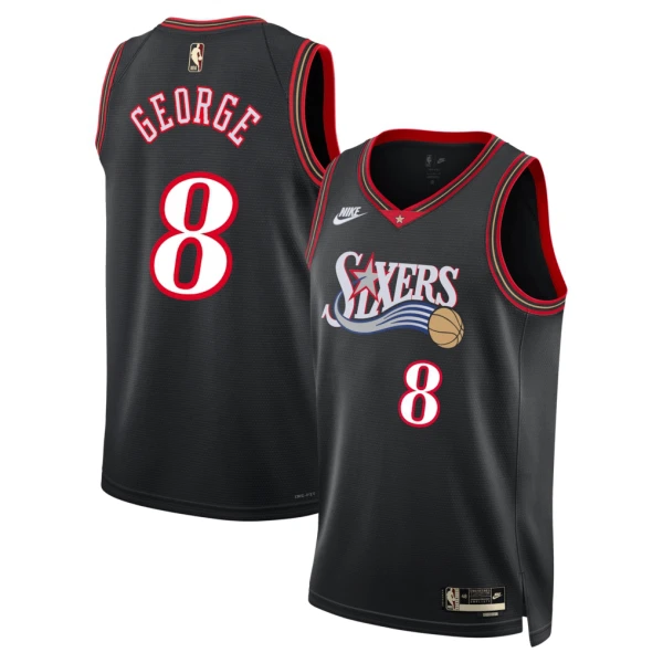 Maglia Philadelphia 76ers Paul George Classic Edition 2025-26 Swingman Nero - Uomo