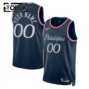 Maglia Philadelphia 76ers Personalizzata City Edition 2025-26 Swingman Navy - Bambino